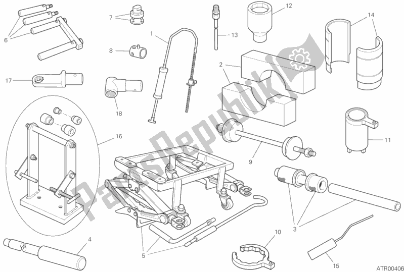 Tutte le parti per il 01b - Strumenti Di Servizio Per Officina del Ducati Multistrada 950 S SW Thailand 2019